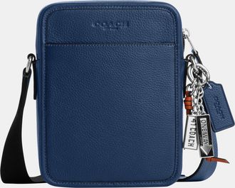 Coach Mens Sullivan Crossbody Bag With Charms - Dark Blue Leather - One Size