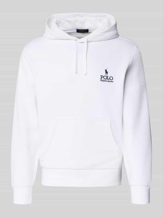 Polo Ralph Lauren Hoodie mit Label-Stitching in Weiss, Gr&ouml;&szlig;e S