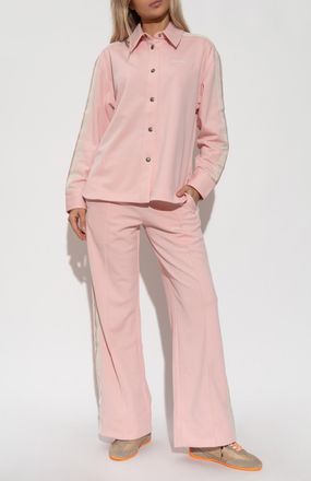 Palm Angels Shirt With Embroidered Logo, Womens, Pink