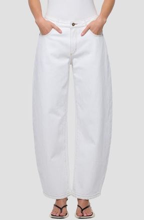 Abrand Barrel Leg Jeans in Porcelian at Nordstrom, Size 23