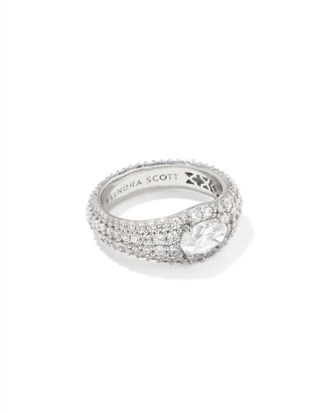 Kendra Scott Womens Bella Band Ring In Silver