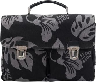 Prada Pre-owned Business Bag - Dames - Vintage Tassen - Grijs - ONE Size - Leer - Vintage