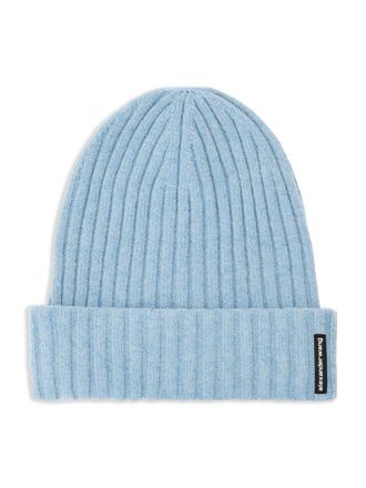 【関税&送料込】Alexander Wang Woolen Hat Alexander Wang Hotfix Rib Beanie in Black | FWRD