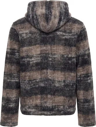 Our Legacy Check Wool Hooded Sweater - Gray