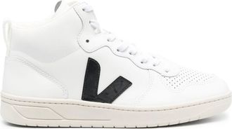 Veja V-15 high-top sneakers - men - Calf Leather/Rubber/Fabric - 46 - White