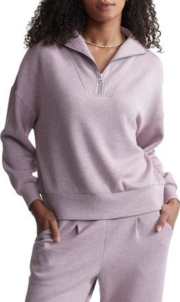 Varley Hawley Half-Zip Sweatshirt in Mauve Marl at Nordstrom, Size X-Large