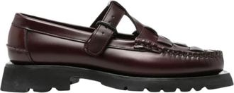 Hereu Soller Leren Loafers - Dames - Platte Schoenen - Rood - 41 EU - Leer - Schoenen