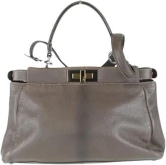 Fendi Pre-owned Leren Handtas - Dames - Vintage Handtas - Bruin - ONE Size - Leer - Vintage
