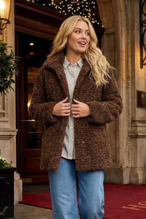 Roman Curly Soft Borg Coat