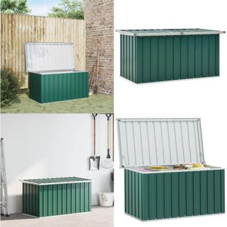 vidaXL Baule da giardino verde 129x67x65 cm - Armadietto da giardino - Armadietto da patio