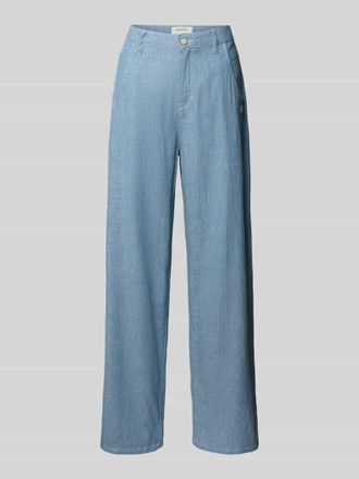 Gang Wide Fit Hose aus Baumwoll-Leinen-Mix Modell Via Wide in Hellblau, Gr&ouml;&szlig;e 26