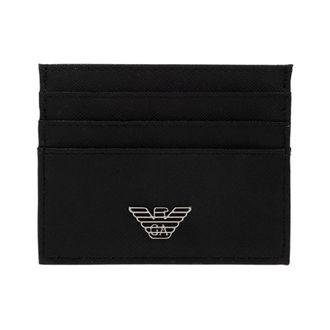 Emporio Armani Wallets & Cardholders, female, Black, Size: ONE SIZE Card Case with Logo