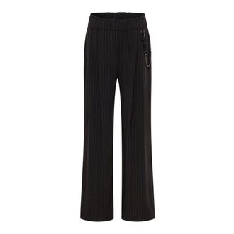 LeComte Broeken, Dames, Zwart, XS, Katoen, Wide Leg Jeans