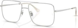 Ray-Ban 56mm Square optical glasses in Silver at Nordstrom