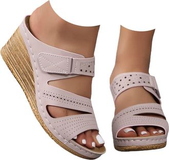 Generic Womens Espadrilles Wedge Sandals Slippers Summer Dressy Platform Sandals Comfortable Open Toe Wedges Sandal Casual Fashion Slip on Outdoor Vacation Be