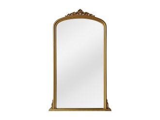 Vente-Unique Gran espejo de madera de paulownia - L. 120 x Alt.190 cm - Dorado - MERRY