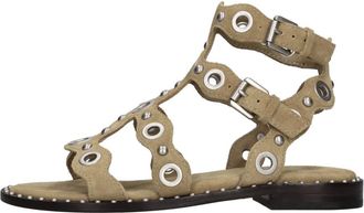 Ash Ash, Schoenen, Dames, Groen, 36 EU, Leer, Pop Up Suede Flat