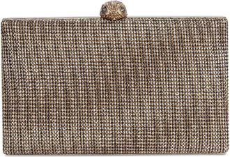 Kurt Geiger Kensington clutch bag - women - Satin/glass - One Size - Brown