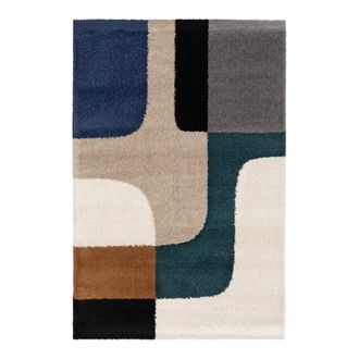 AFK Living Alfombra de dise&ntilde;o gruesa y confortable multicolor 120 x 170 cm