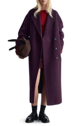 & Other Stories Belted Wool Wrap Coat in Red Dark at Nordstrom Rack, Size X-Small