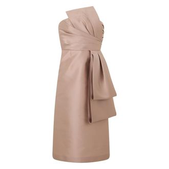 Alberta Ferretti Kleedjes, Dames, Roze, L, Polyester, Elegant jurk met veelzijdige ceintuur