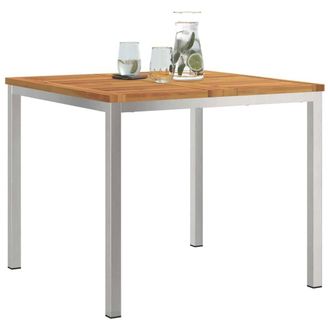 Berkfield Home Outdoor Dining Table 90x90x74.5 cm Solid Wood Acacia in Brown