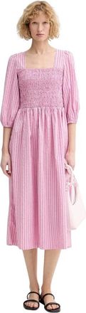 Marc O'Polo Flared Midi Dress - Dames - Casual kleedjes - Roze - S - Katoen - Kleedjes