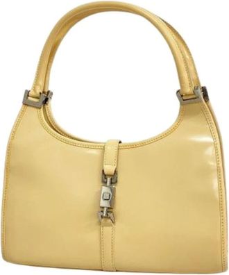 Gucci Pre-owned Shoulder Bags, female, Beige, Size: ONE SIZE Pre-owned Leather Shoulder Bag