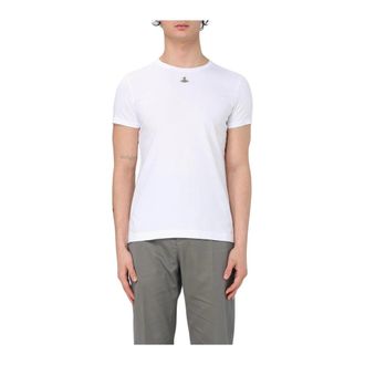 Vivienne Westwood T-Shirts, male, White, XL, Orb Detail Short Sleeve Crew Neck Tee