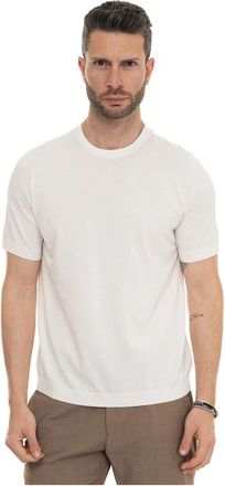 Hindustrie Vico-Cot/Silk Trui met ronde hals - Heren - T-shirts - Wit - 3XL - Katoen - Tops