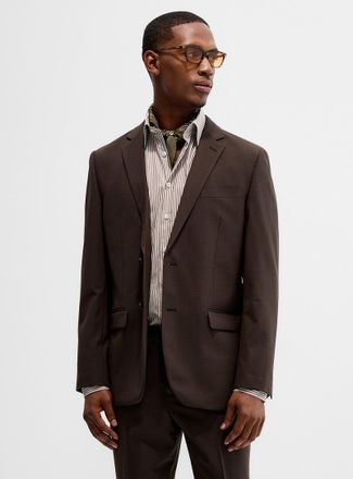 Le 31 Mens Espresso responsible wool jacket Berlin fit - Regular