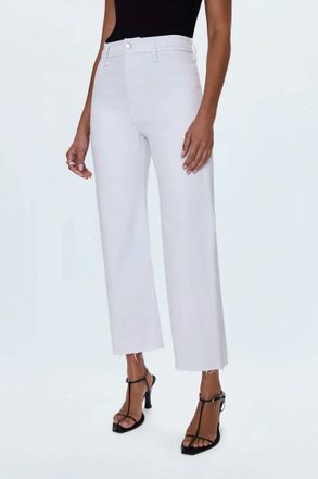 Pistola Denim Penny Crop High Rise Wide Leg Jeans In Blizzard