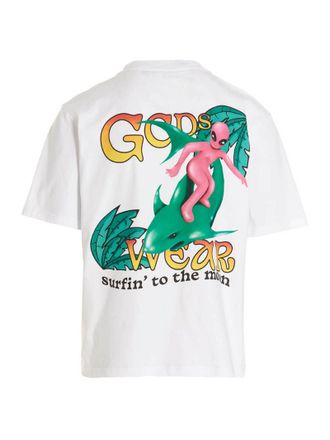 GCDS Logo-Embroidered Cotton T-Shirt - White