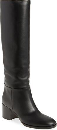 Gianvito Rossi Block Heel Tall Boot in Nero at Nordstrom, Size 39.5