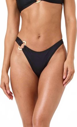 L*Space Teagan O-Ring Full Bikini Bottoms In Black