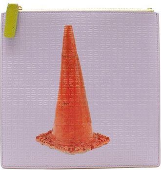 Givenchy Traffic Cone Print 4G Embossed Pouch