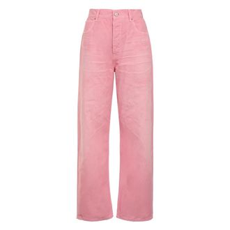 Balenciaga Straight Fit Jeans, female, Pink, S, Distressed Wide-leg Jeans Unisex Line