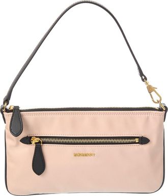 Burberry Mini Nylon & Leather Pouch