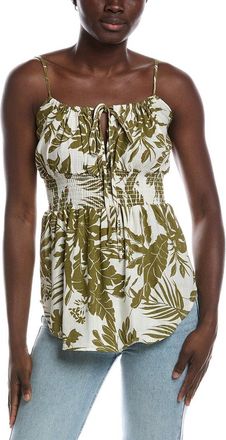 Renee C Renee C Sleeveless Linen-Blend Top