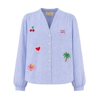 MC2 Saint Barth Blouses, female, Blue, Size: XS Shirt