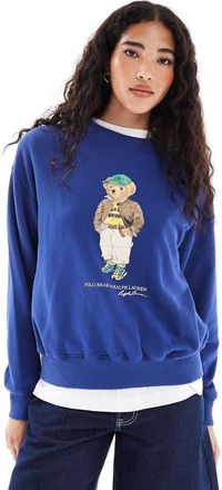 Polo Ralph Lauren Felpa blu con Polo Bear