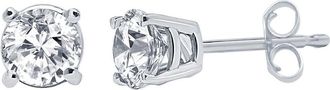 DiamondMuse Diamond Muse 1.00 cttw 14KT White Gold Round Cut Diamond Stud Earrings for Women
