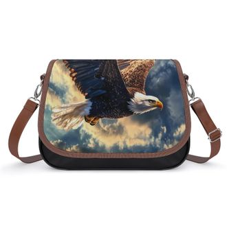 Generic Flying Ea-gles Crossbody Bags for Women Fashion Leather Shoulder Handbags With Adjustable Strap