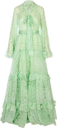Roberto Cavalli Kleedjes, Dames, Groen, M, Jaguar Mint Maxi Jurk