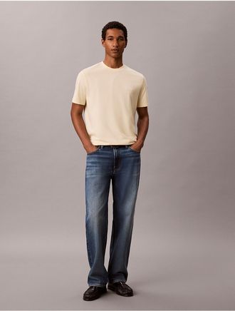 Calvin Klein Mens Liquid Touch Crewneck T-Shirt - White/Natural - 2XL