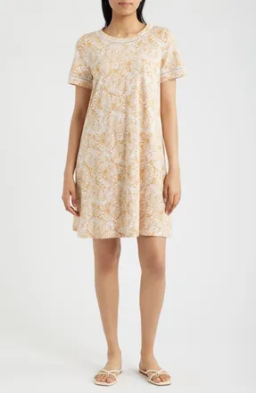 Lilly Pulitzer Cody Cotton Jersey Short Sleeve Dress in Iced Latte Lil Jims Stuff at Nordstrom, Size Xx-Small