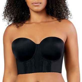 Affinitas Elissa Full Busted Strapless Bustier in Black at Nordstrom, Size 38Ddd