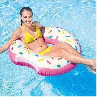 Trade Shop Trade Shop - Salvagente Ciambella Gonfiabile Stampa Donuts Mangiucchiata 107 Cm Mare Piscina
