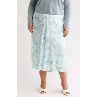 Vince Dahlia Pleated Satin Skirt in Mint at Nordstrom Rack, Size 18W