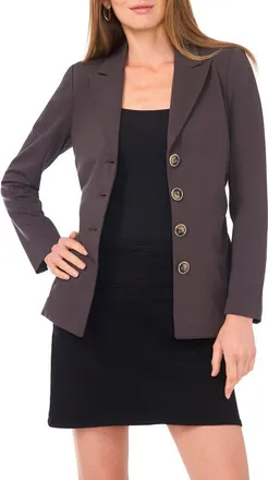 Vince Camuto Side Ruched Ponte Blazer in Med Heather Grey at Nordstrom, Size X-Small